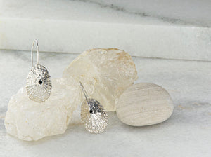 Black Diamond Shell Earrings